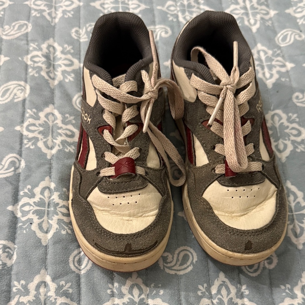 Reebok Kids Sneakers in Gray, White, and Red